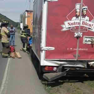 Colisión de mediana energía en Ruta 66 deja un lesionado