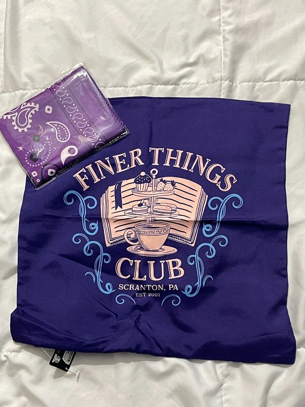 New The Office Finer Things Club Decorative Pillow Cover CultureFly with Bandana
