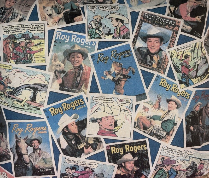 Roy Rogers Pillow Western Comics Books Theme Vintage