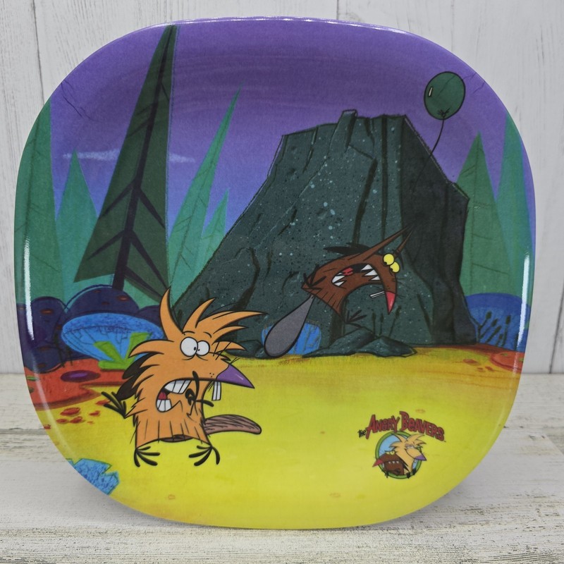 2017 Angry Beavers Dinner Plate Nick Box Exclusive Nickelodeon Plastic 8.5 in