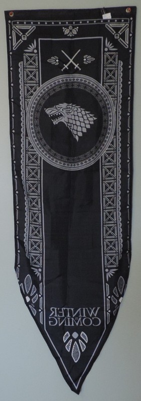 Game of Thrones 2 Banners Flag ~ Red House Baratheon and Black Starks Tournament gallery