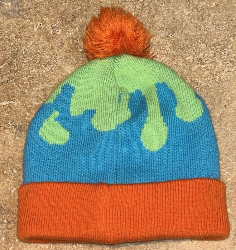 2017 Blue Green Orange Neon Nickelodeon Double Dare Slime Beanie Hat One Size gallery