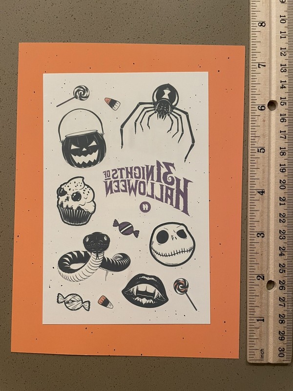 31 Nights of Halloween Glow in the Dark Tattoos Freeform Set of Two gallery
