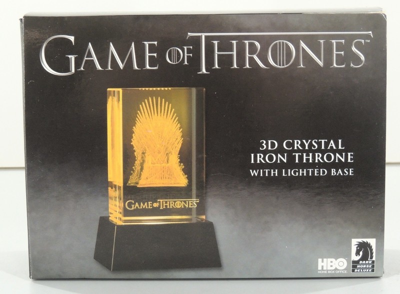 Game of Thrones 3D Crystal Iron Throne with Lighted Base Dark Horse Deluxe NIB