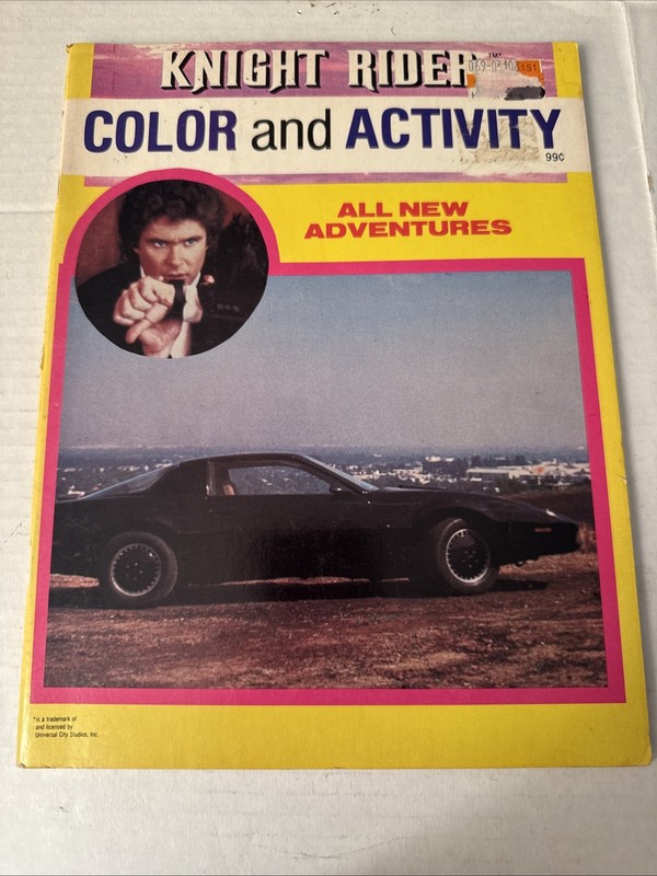 1983 KNIGHT RIDER COLOR & ACTIVITY ADVENTURE BOOK – UNUSED