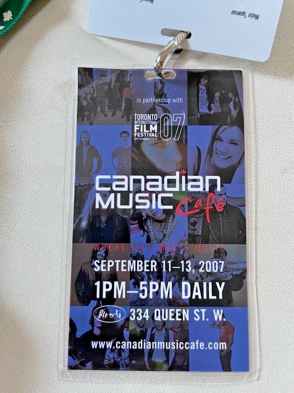 Toronto International Film Festival Canadian Music Cafe Press Passes 2007 RB2