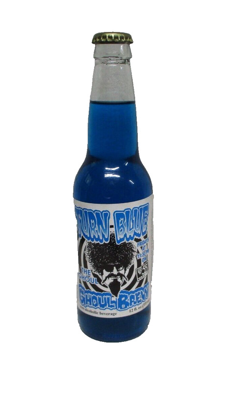Ghoulardi Turn Blue Ghoul Brew Cleveland TV horror host collectible bottle