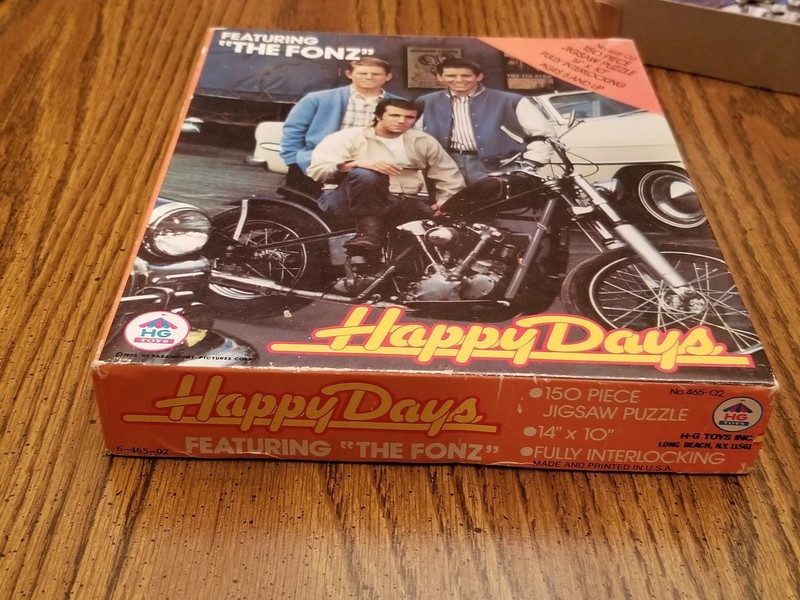 1976 HG Toys Happy Days The Fonz Hangin Out 14" x 10" Puzzle 150 Piece Comp gallery