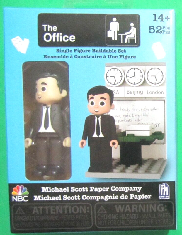 PHATMOJO NBC THE OFFICE MICHAEL SCOTT PAPER CO SINGLE FIGURE BUILDABLE SET-CK