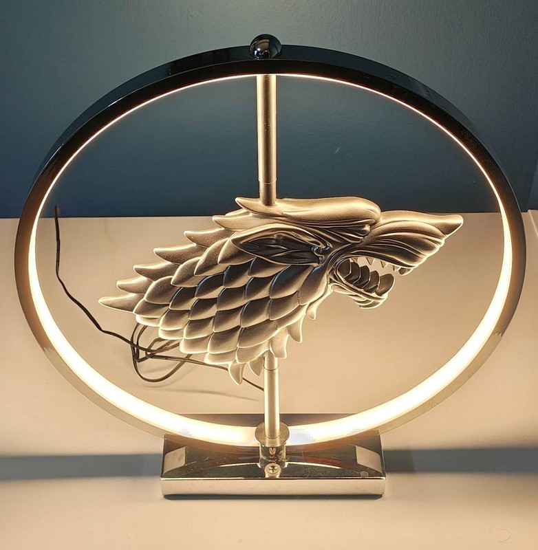 Game Of Thrones Stark LED Table Lamp (15” X 14”) Works Great Good Shape