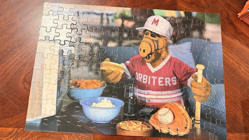 Vintage ALF PUZZLE 100 PIECE MILTON BRADLEY MB 4859-8 11 x 16 inches BASEBALL