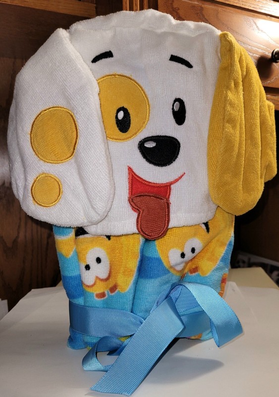 NEW Nickelodeon Bubble Guppies Puppy Cotton Hooded Bath Towel 51″ x 23″
