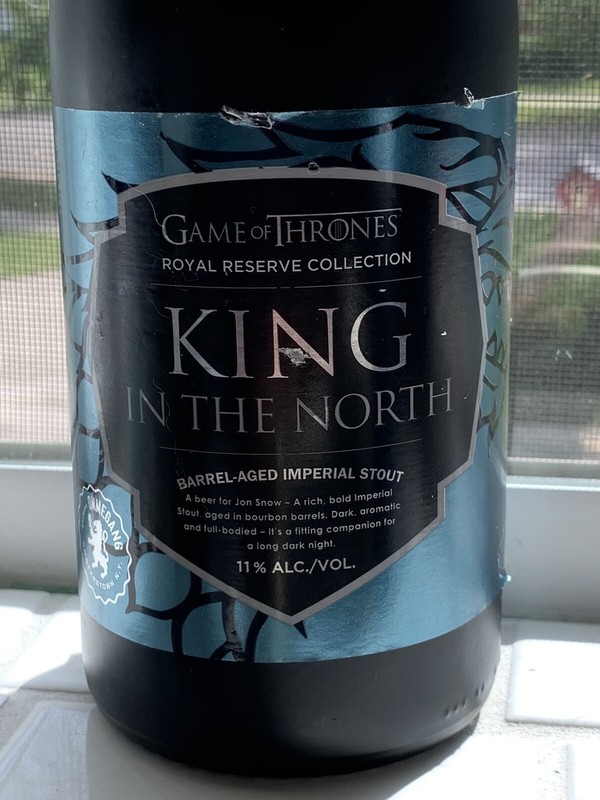 GAME OF THRONES ROYAL RESERVE COLLECTION KING IN THE NORTH BOTTLE EMPTY rare gallery