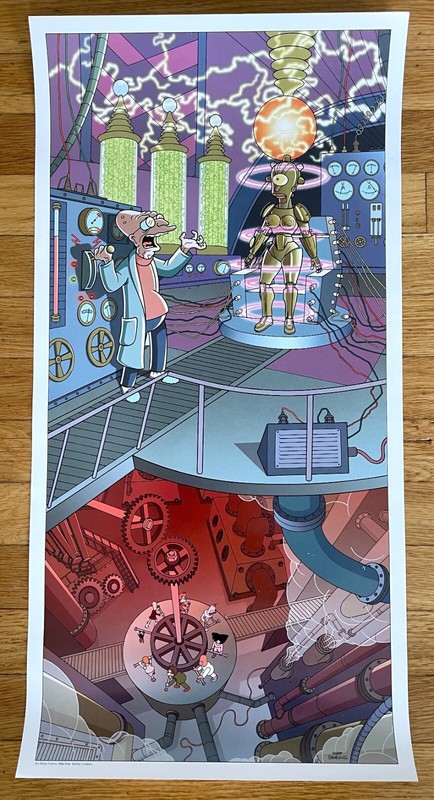 Futurama Metropolis Movie Poster Bongo Comic 2004 Collectible Centerfold Artwork
