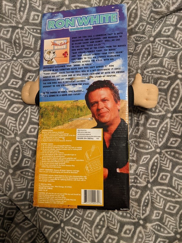 NIB RON WHITE TALKING DOLL 11.5" BLUE COLLAR COMEDY 12 PHRASES RARE PLUSH!! gallery