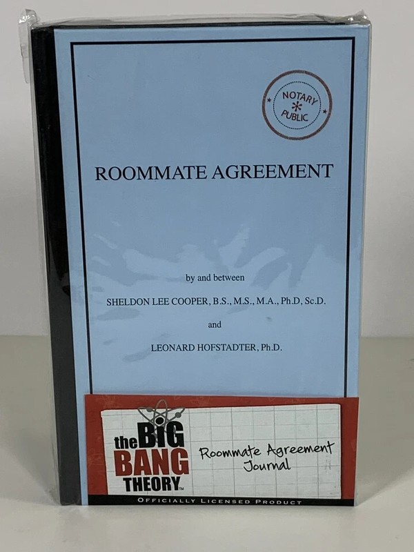 2013 The Big Bang Theory Roommate Agreement Journal – 160 Sheets 5” X 8” – NEW