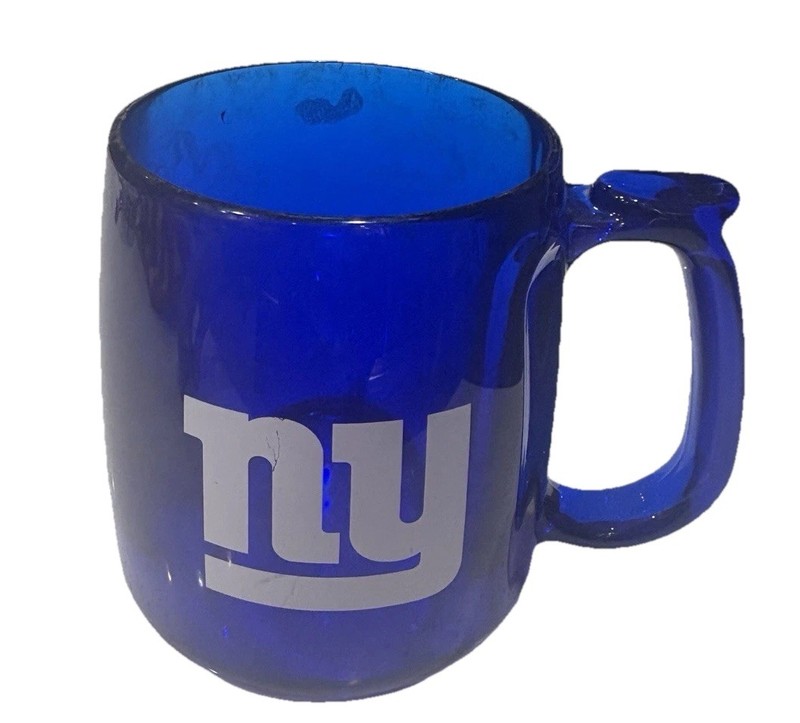 NY GIANTS COBALT BLUE SOUVENIR MUG / CUP. VISION USA