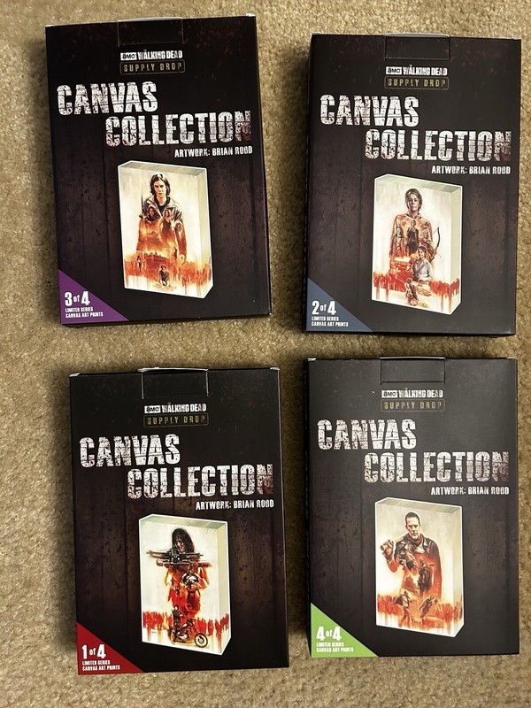 Canvas Collection – TWD The Walking Dead Supply Drop Exclusive Complete Set Of 4