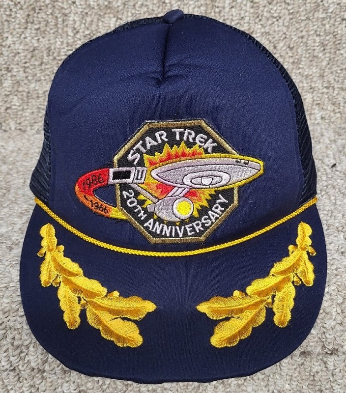 Rare Original 1986 Star Trek 20th Anniversary Hat, Made By Sunbelt. Very Nice.
