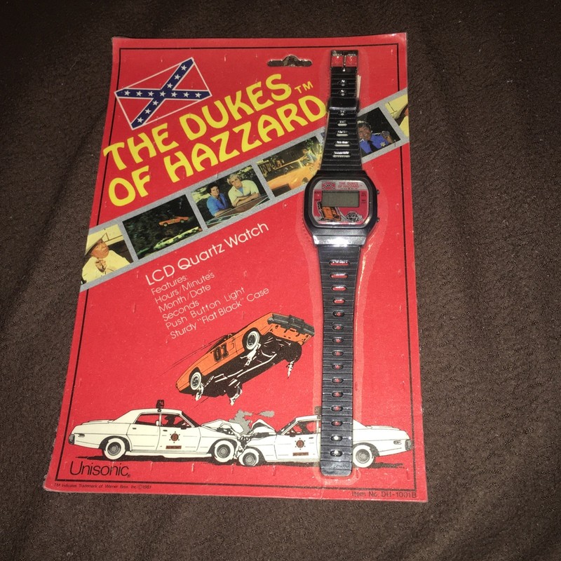 The Dukes Of Hazzard 1981 SEALED Unisonic LCD QUARTZ WATCH