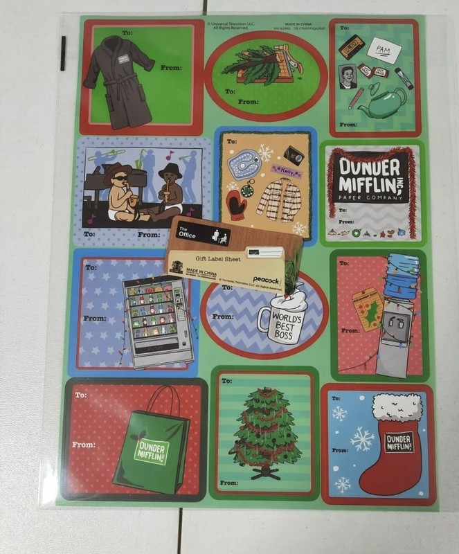 The Office Holiday Gift Label Sheet Culturefly Subscription Box Exclusive NEW