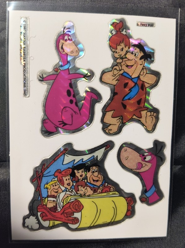 5-VINTAGE Flintstones-Vending Machine Prizm Stickers Lot gallery