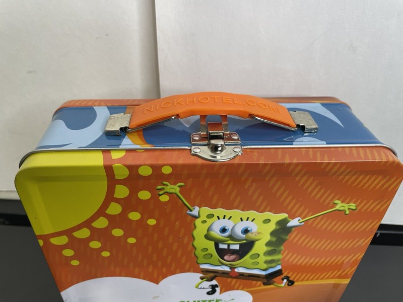 Vintage 2000’s Nickelodeon Nick Hotel Suites Metal Lunch Box Tin SpongeBob Slime gallery