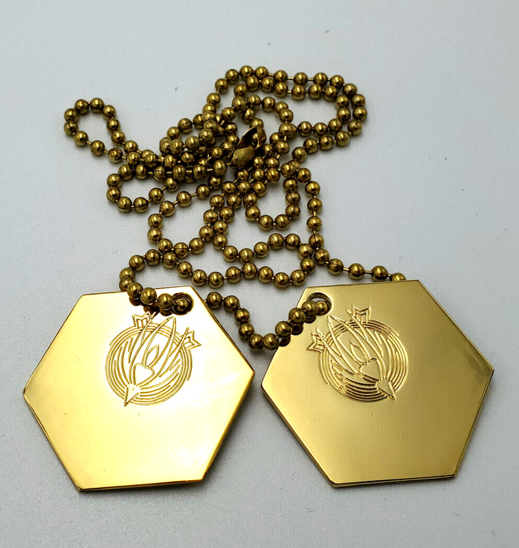 Battlestar Galactica New TV Series Engravable Metal Dog Tag Set of 2 w 24″ Chain