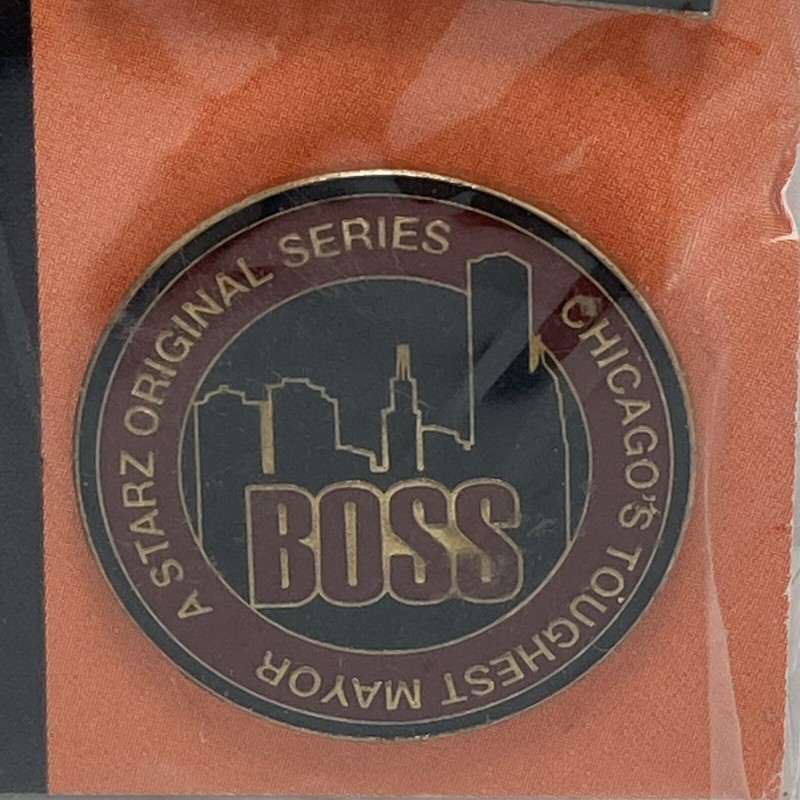 Starz Boss Original Series Promo Pin Kelsey Grammer Drama Mayor Tom Kane New gallery