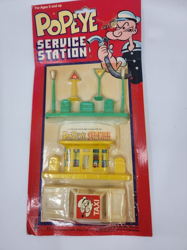 Vintage 1979 Popeye Service Station Plastic Toy By Larami New