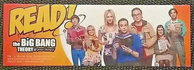 THE BIG BANG THEORY GROUP New RARE READ Promo BOOKMARK SHELDON JIM PARSONS