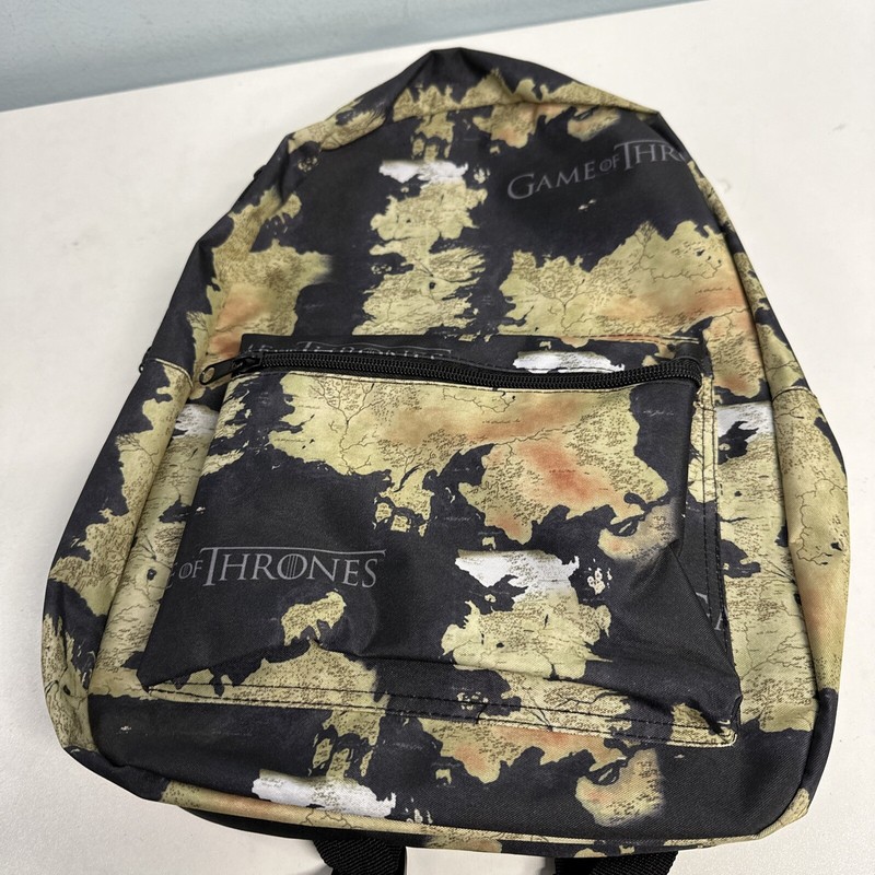 Game of Thrones Map Backpack NEW Padded back Outer Zip pocket 11x16.5x5" gallery