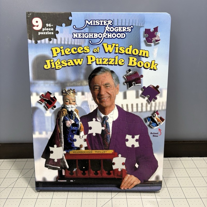 Mr Roger’s Neighborhood Pieces Of Wisdom Jigsaw Puzzle Book 9x96pc 2021 1st NEW