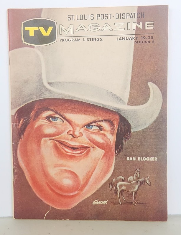 Bonanza DAN BLOCKER Hoss Cartwrigh 1964 St Louis Post Dispatch TV MAGAZINE Guide