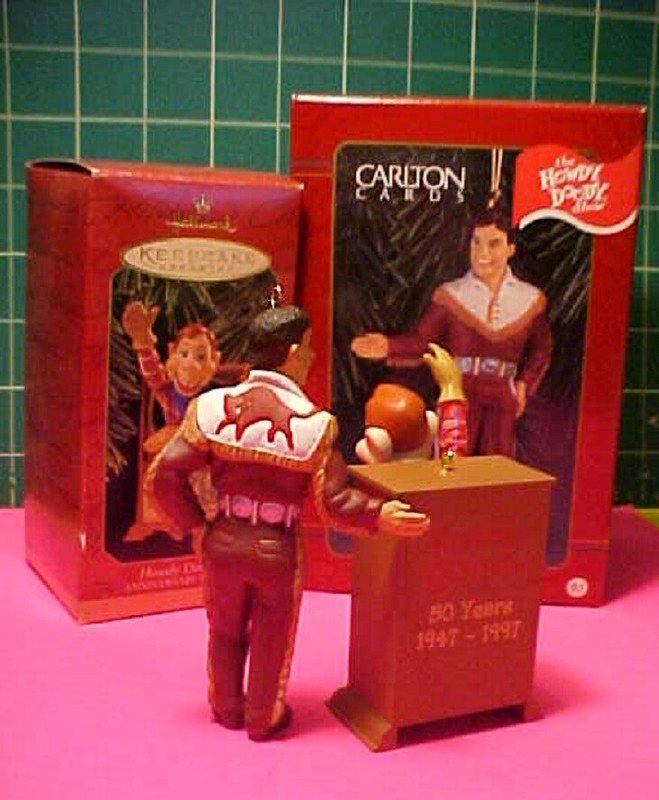HOWDY DOODY SHOW Carlton Ornament Buffalo Bob & 1997 Hallmark Howdy