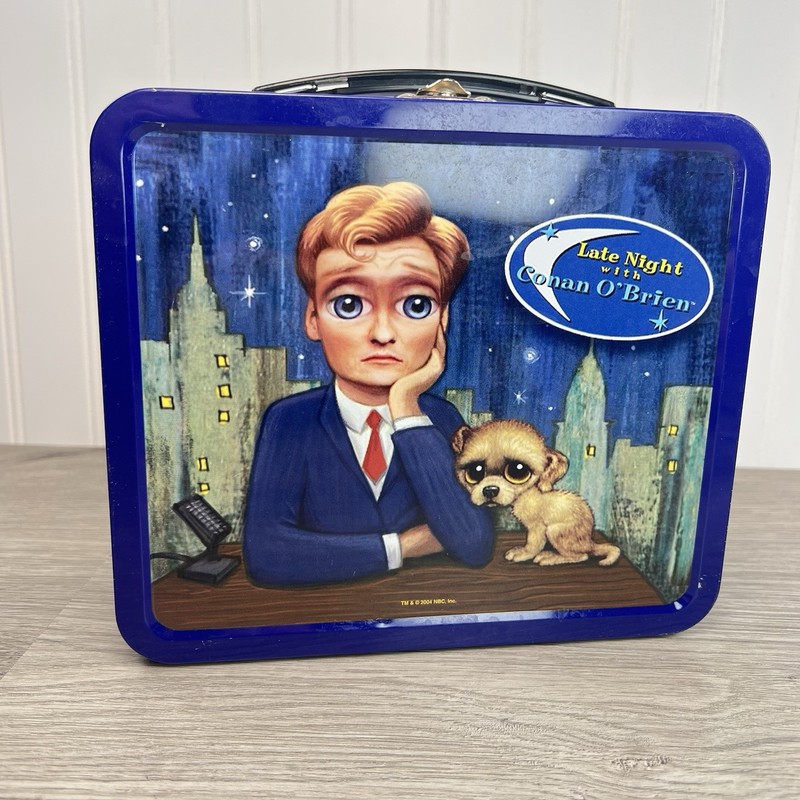 Late Night with Conan O’Brien Metal Lunchbox Collectible NBC 2004 Clean RARE