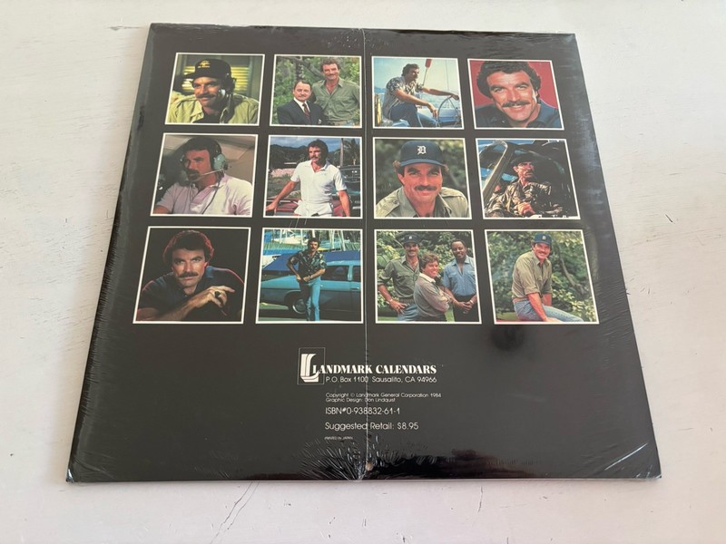 Vintage 1985 Tom Selleck - Magnum P.I. 12 Month Calendar New Sealed gallery