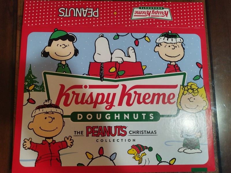 2025 Krispy Kreme PEANUTS CHRISTMAS Dozen Box (Not constructed)