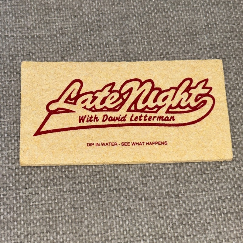Vintage TV show Late Night David Letterman souvenir sponge Promo Audience Gift