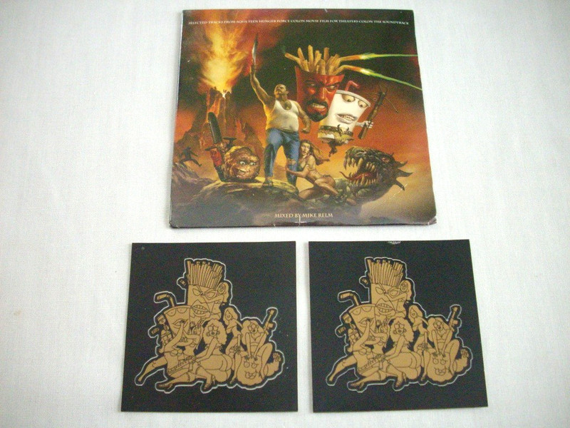 RARE 2007 AQUA TEEN HUNGER FORCE MOVIE PROMO SOUNDTRACK CD + 2 STICKERS – NEW!