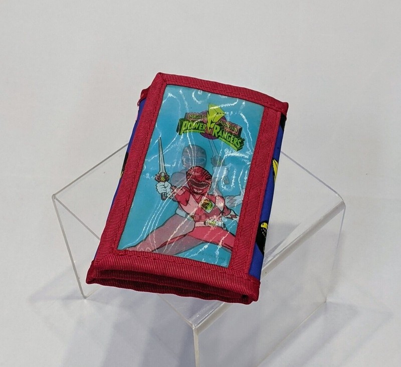 1994 Avon SABAN Mighty Morphin Power Rangers Lenticular Trifold Wallet Red Prop