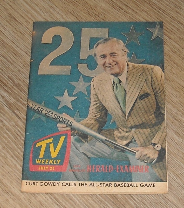 LOS ANGELES HERALD-EXAMINER TV GUIDE LOCAL MAGAZINE 7/21 BASEBALL ALL-STAR GAME
