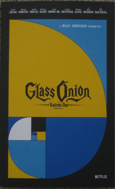 GLASS ONION A KNIVES OUT MYSTERY 2022 NETFLIX PROMO FYC BOOKLET DANIEL CRAIG