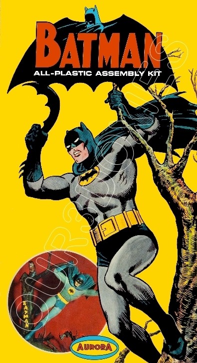 1964 Batman Aurora Model Store Counter Standup Sign Reprint TV Movie DC Comic