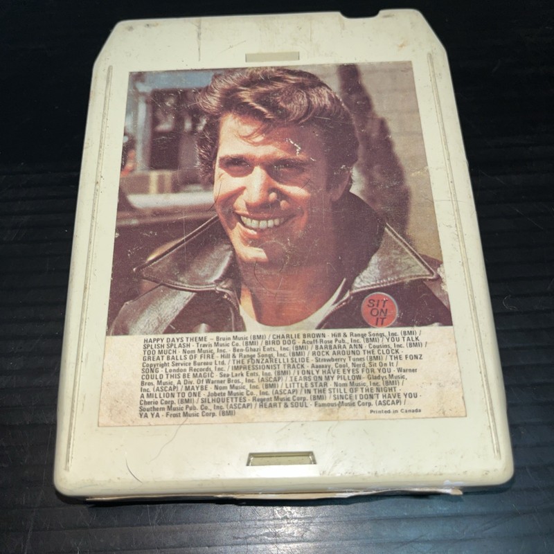Fonzie Favorites 8 track tape 1976 HAPPY DAYS VG