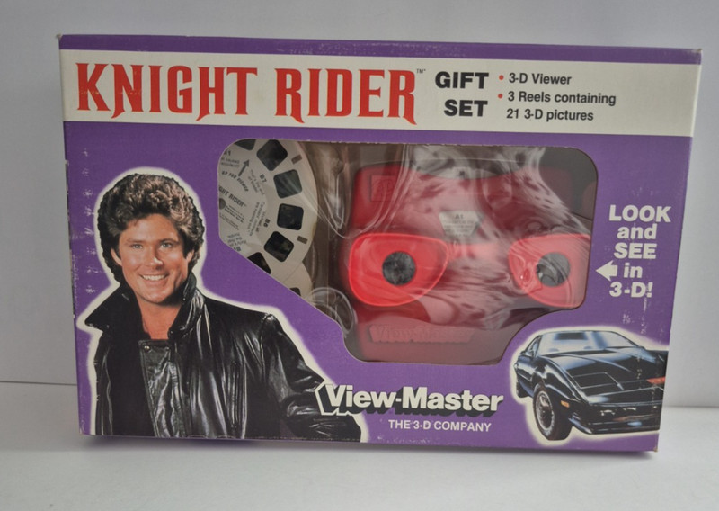 RARE! Knight Rider View-Master Gift Set. 3-D Viewer, 3 Reels With 21 3D Pictures