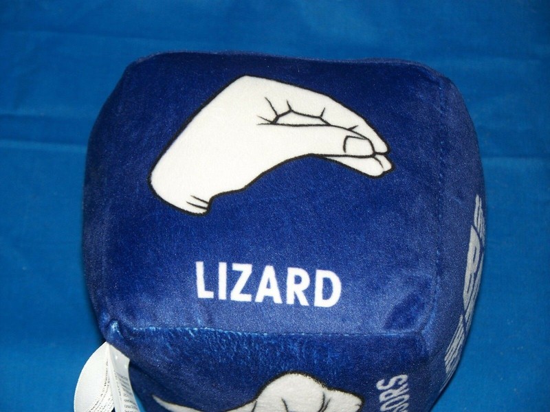 Big Bang Theory plush Die dice Rock Paper Scissors Lizard Spock 6" cube Hallmark gallery