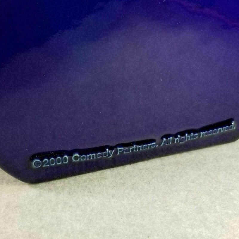 Comedy Central Blue Jar Comedy Partners Collectible Decor Planter 2000 Vintage gallery