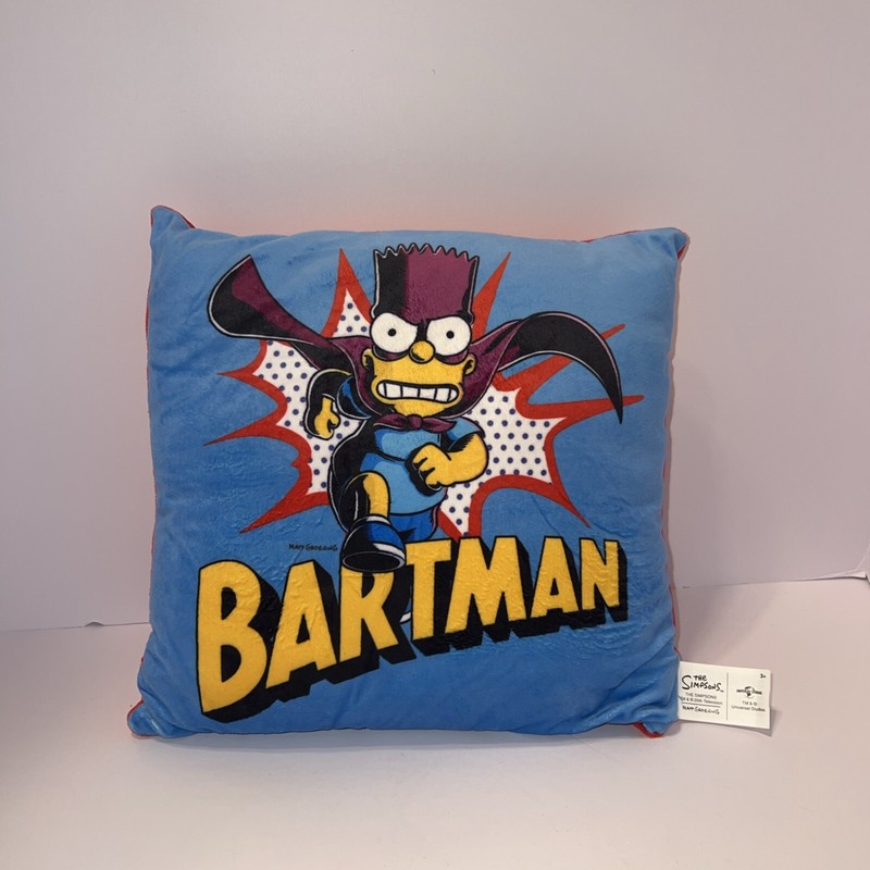 Bart Simpson Bartman Pillow 10” Collectible 90’s TV The Simpsons Universal