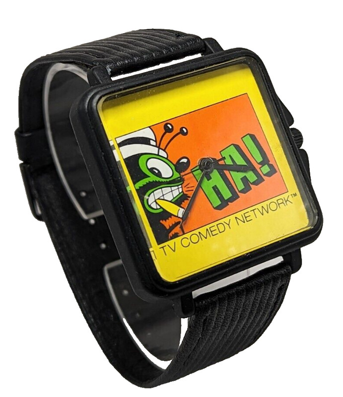 HA! TV COMEDY NETWORK Rare 1 Jewel Promotional Collectors Watch Not Working